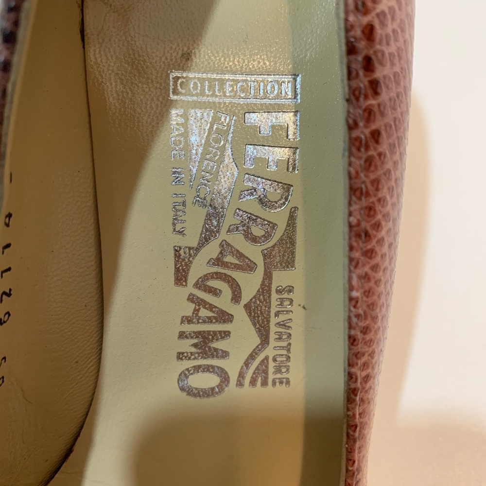 Salvatore Ferragamo Two Toned Snakeskin Pumps - Picture 13 of 15